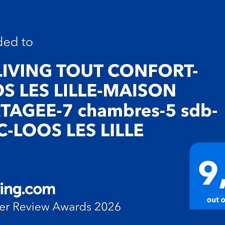 Coliving Confort- Les Lille-maison Partagee-7 Chambres-5 Sdb-6wc-loos Les Lille *
